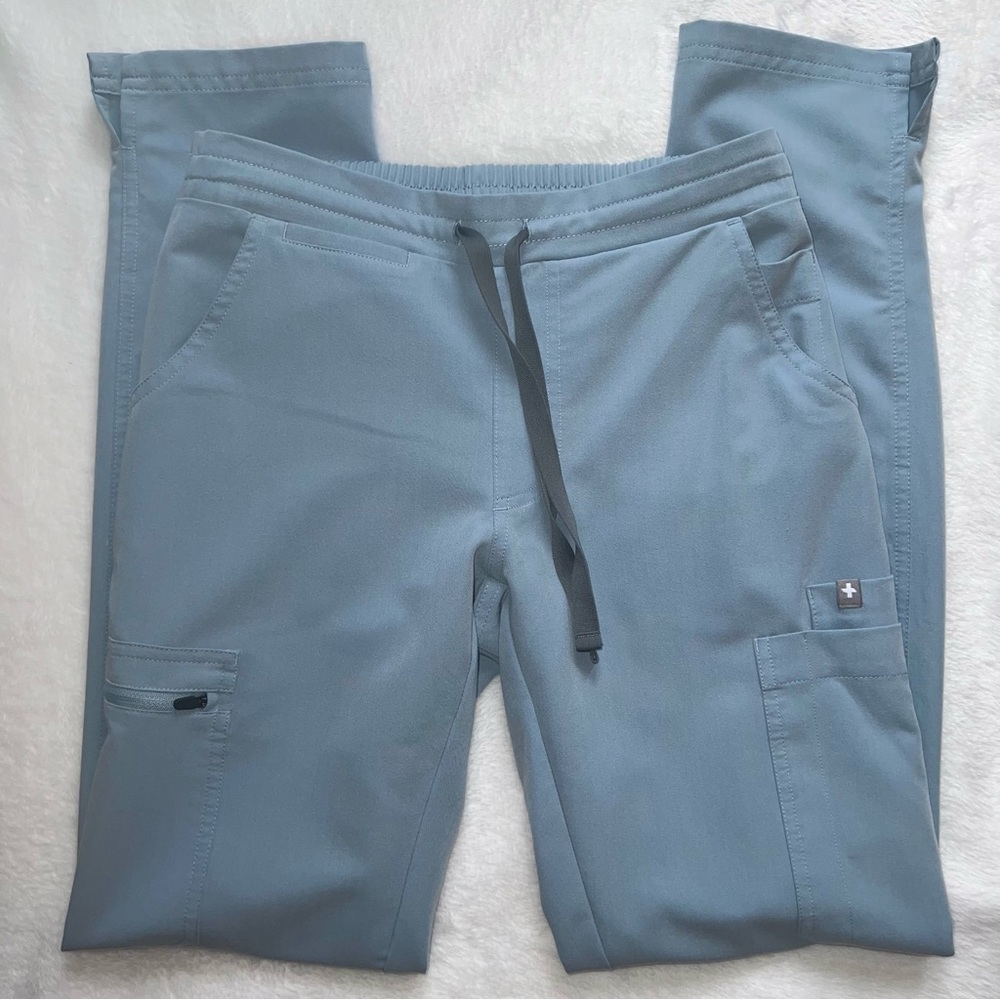 FIGS Dusty Blue Yola scrub pants XXS